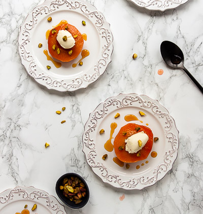 POACHED QUINCE DESSERT 