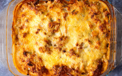 CAULIFLOWER CHEESE BAKE WITH MINCE