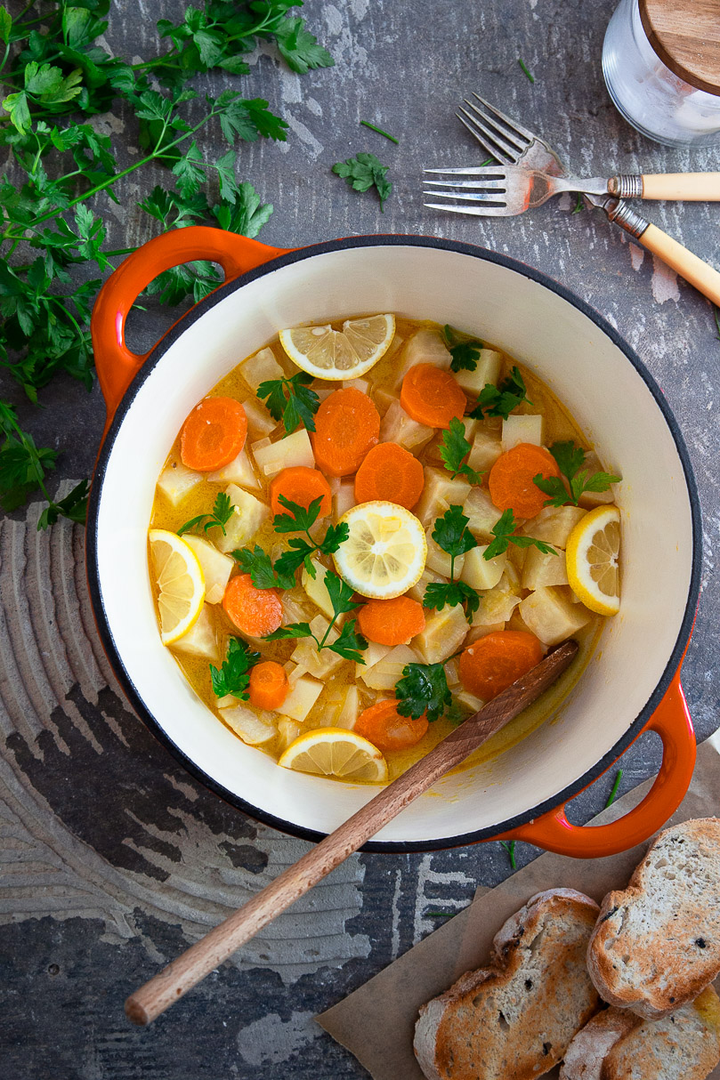 Celeriac in Olive Oil Recipe is a healthy dish