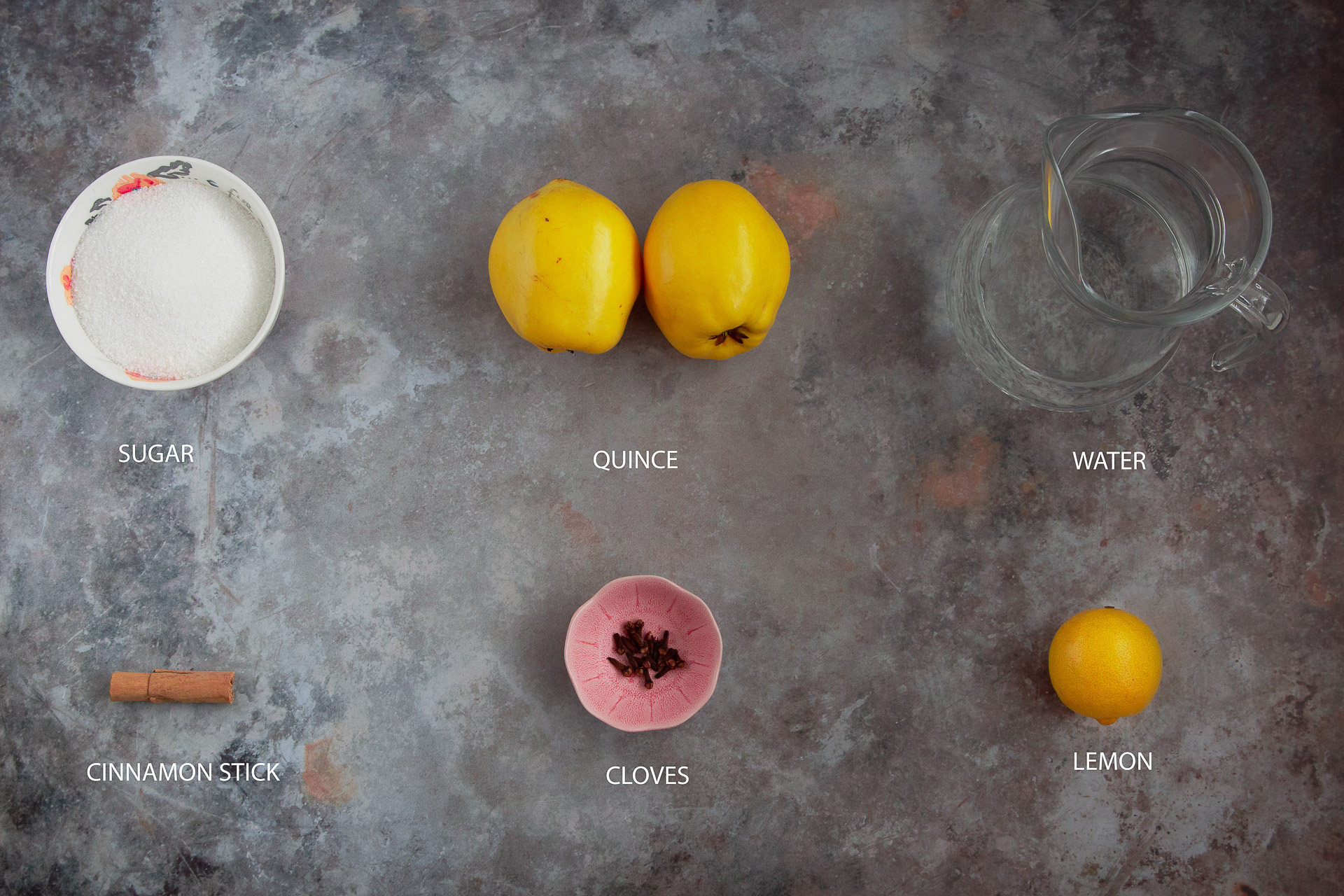 POACHED QUINCE_INGREDIENTS