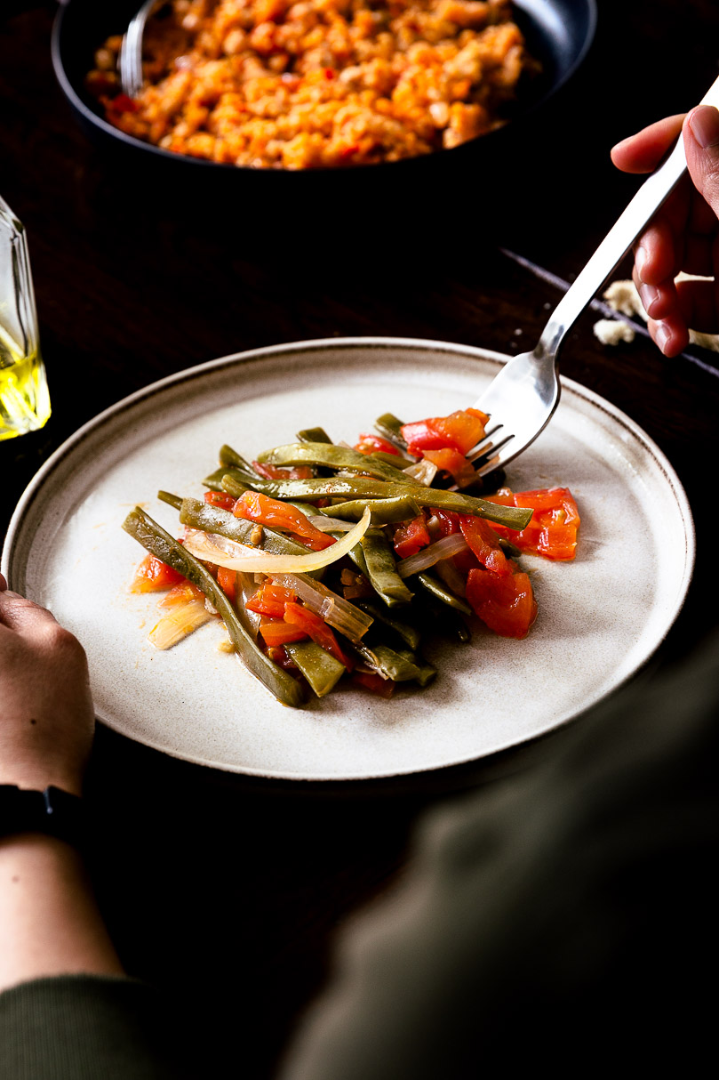 RUNNER BEANS IN OLIVE OIL, EASY VEGAN TURKISH RECIPE